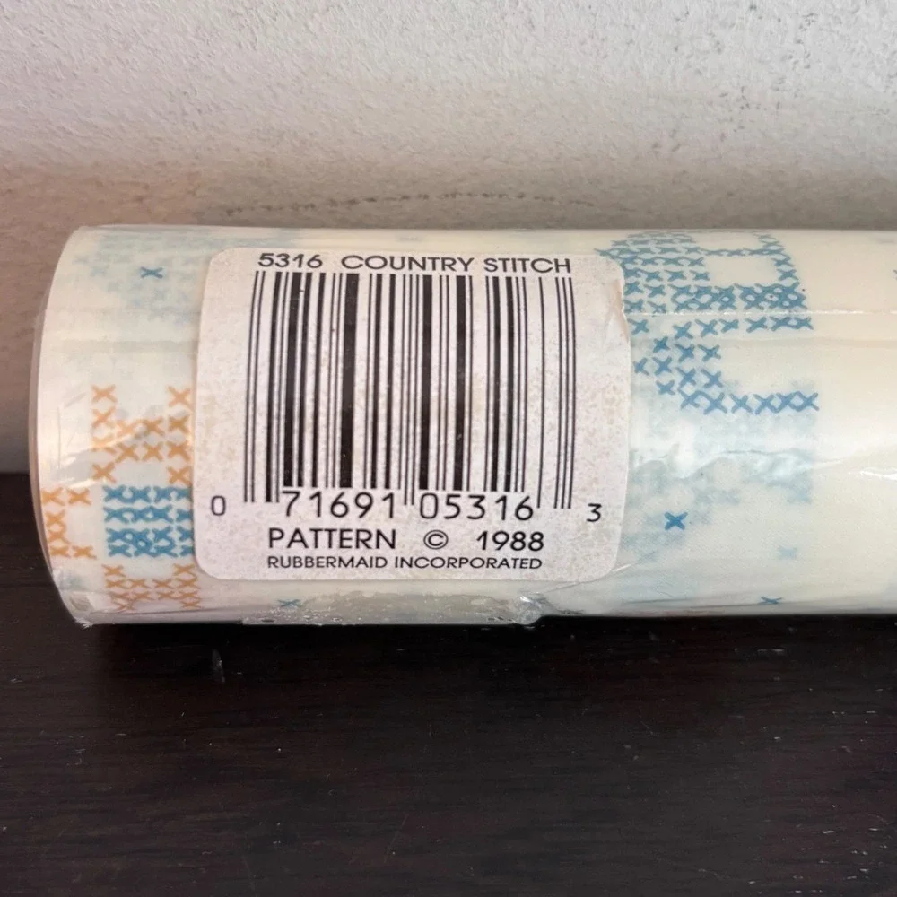 Country Stitch Vintage 1988 Rubbermaid‎ Smooth N Easy Shelf Liner 12in x 3.33yd